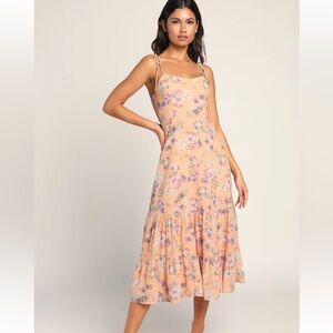 Lulu's Floral Midi Dress